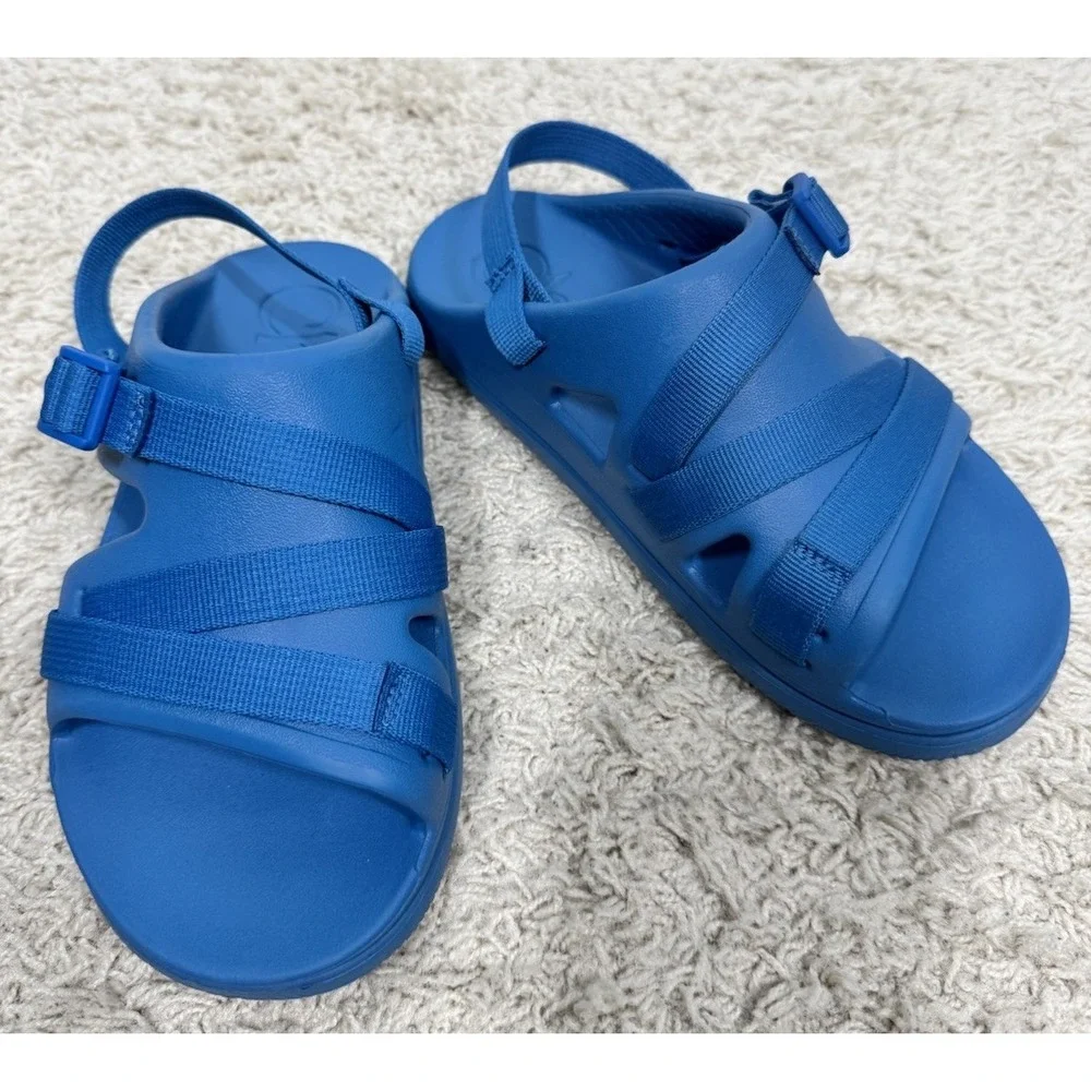 Chaco Chillos Sport Kids Adjustable Strap Slip-On Sandals Blue Size 5 Water Park
